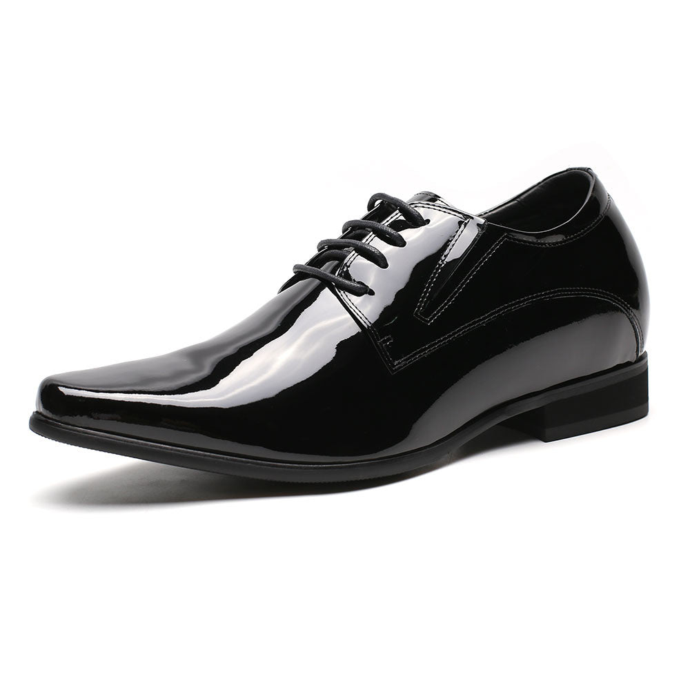 Varnished Cow Leather Elevator Shoes FONTANA +3.15 inches